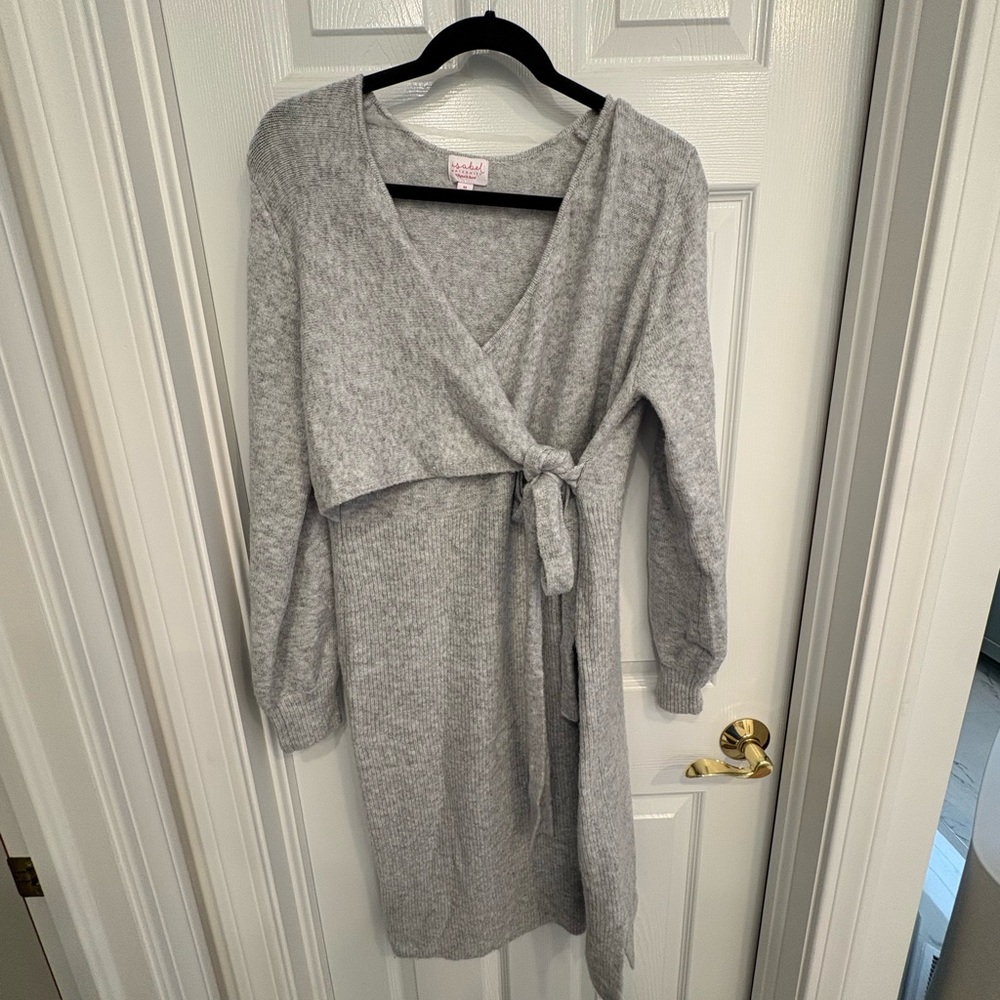 Isabel Maternity by Ingrid & Isabel Gray Knit Dress